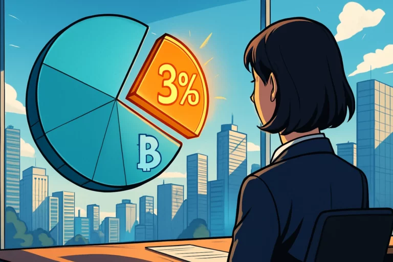 O Itaú Unibanco, maior banco privado do Brasil, recomenda alocar até 3% do Bitcoin. Pequenas participações de longo prazo podem cobrir riscos.